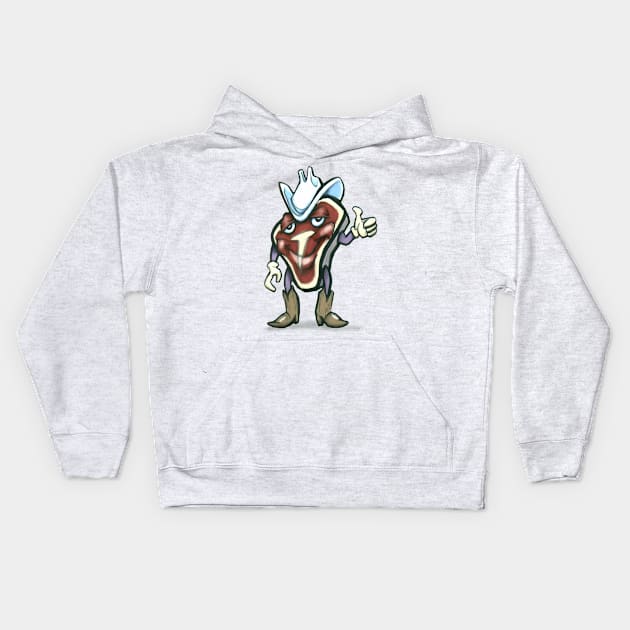 Steak Kids Hoodie by Kevin Middleton